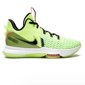 NIKE LEBRON WITNESS V lime glow basketball sneakers  M8 / W9.5